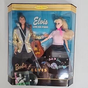1996 Barbie Loves Elvis Gift Set Ken Doll Poodle Skirt Early Collector Ed 17450